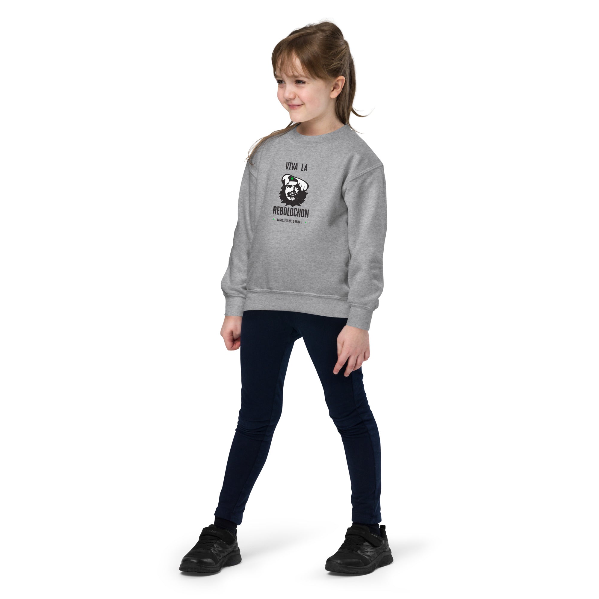 Sweat classique enfant Viva la Rebolochon sur fond clair