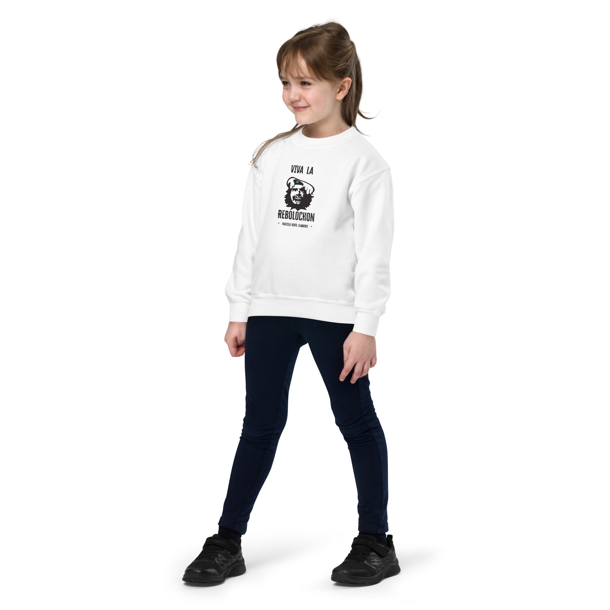 Sweat classique enfant Viva la Rebolochon sur fond clair