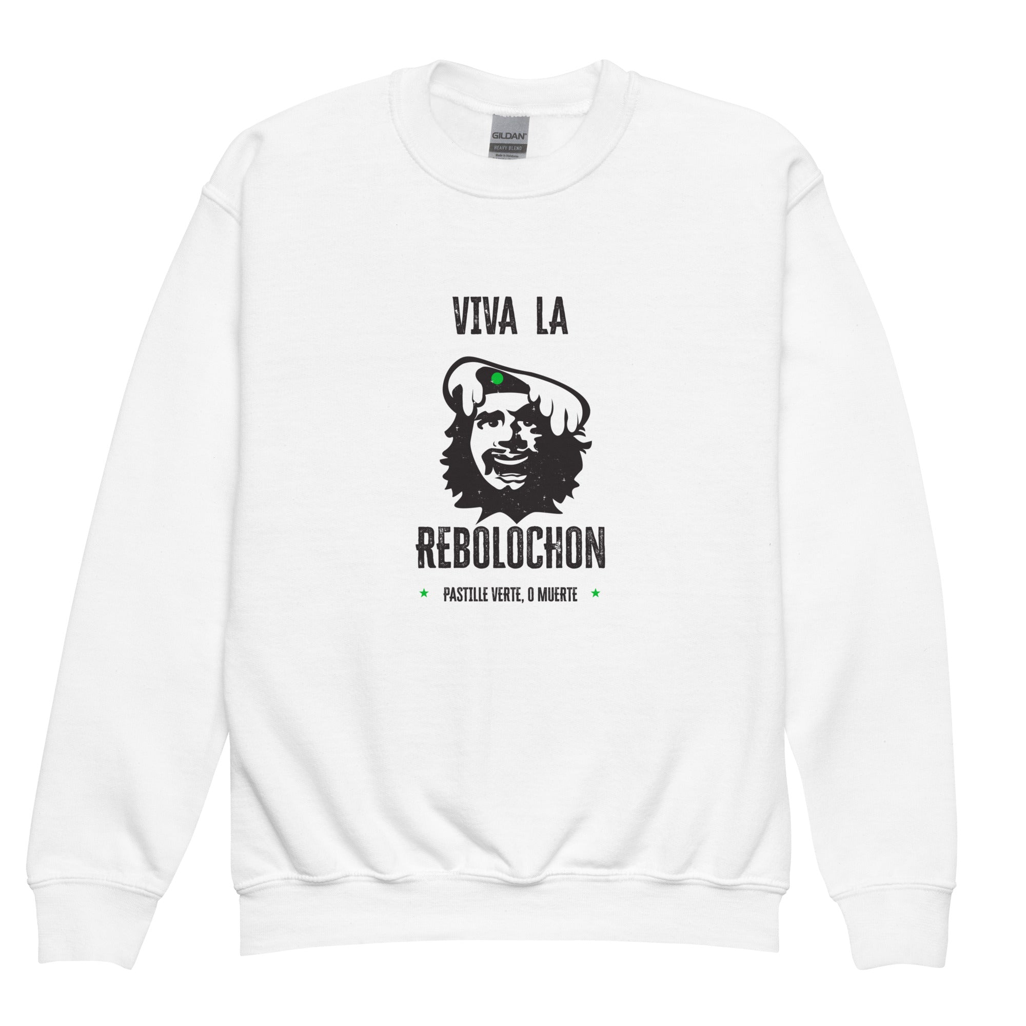 Sweat classique enfant Viva la Rebolochon sur fond clair