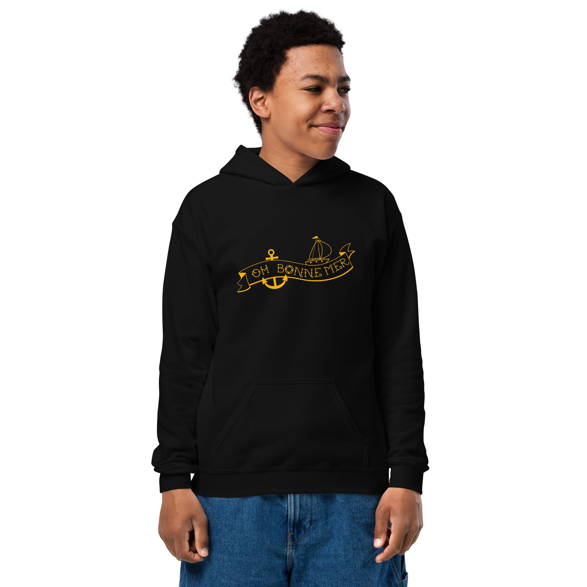 Youth heavy blend hoodie Oh Bonne Mer Tattoo Gold