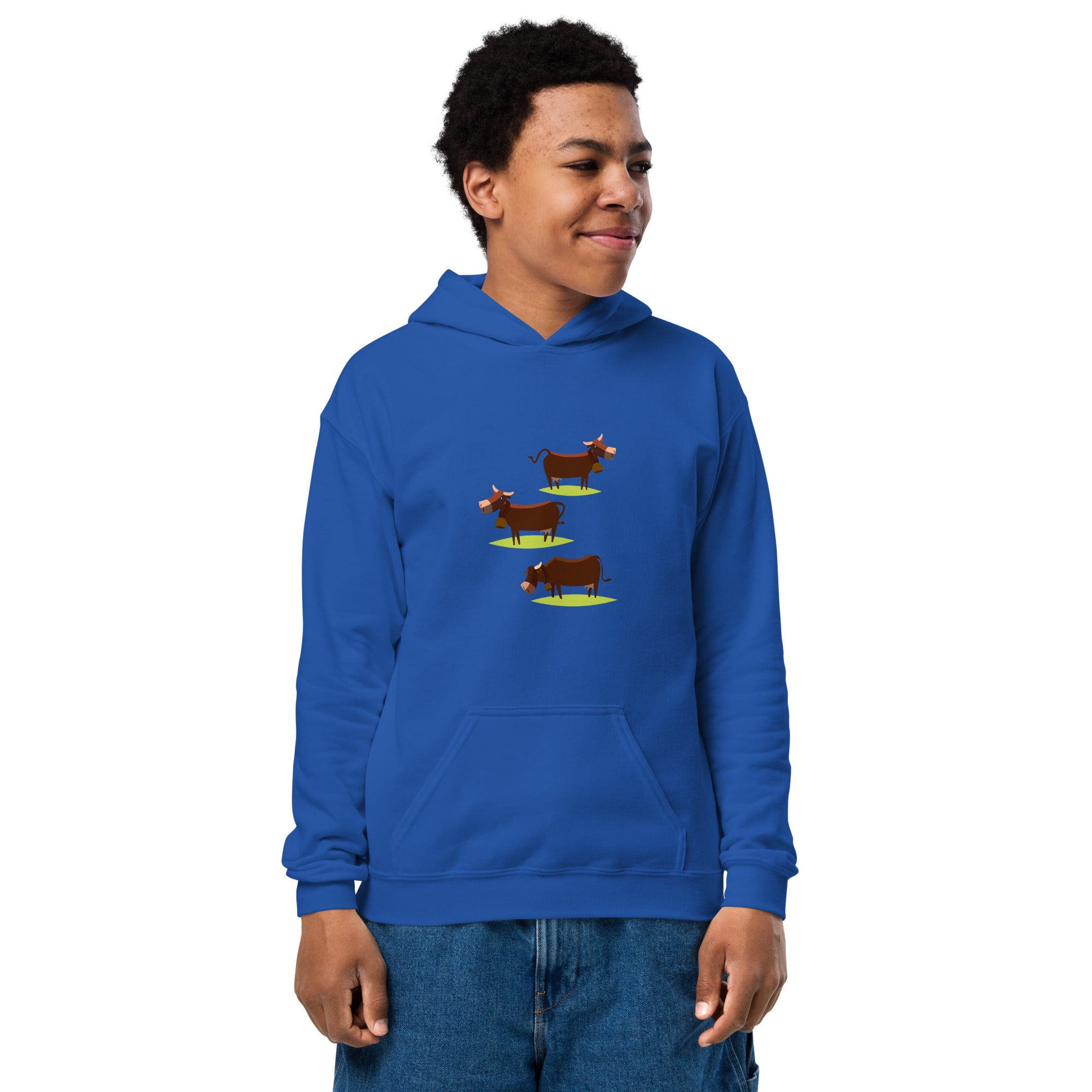 Youth heavy blend hoodie The Three Cows