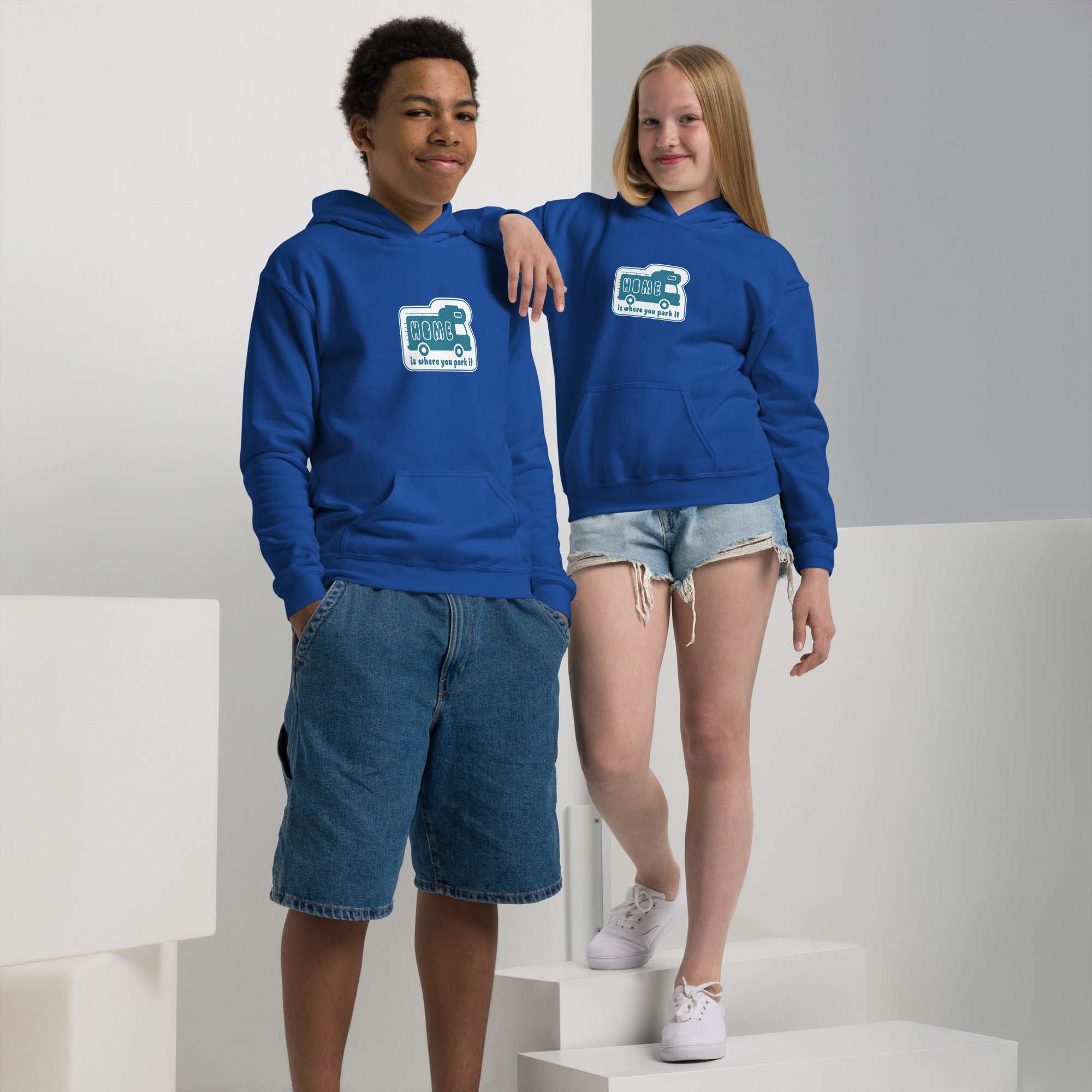 Sweat à capuche épais pour enfants Bold Camper Van