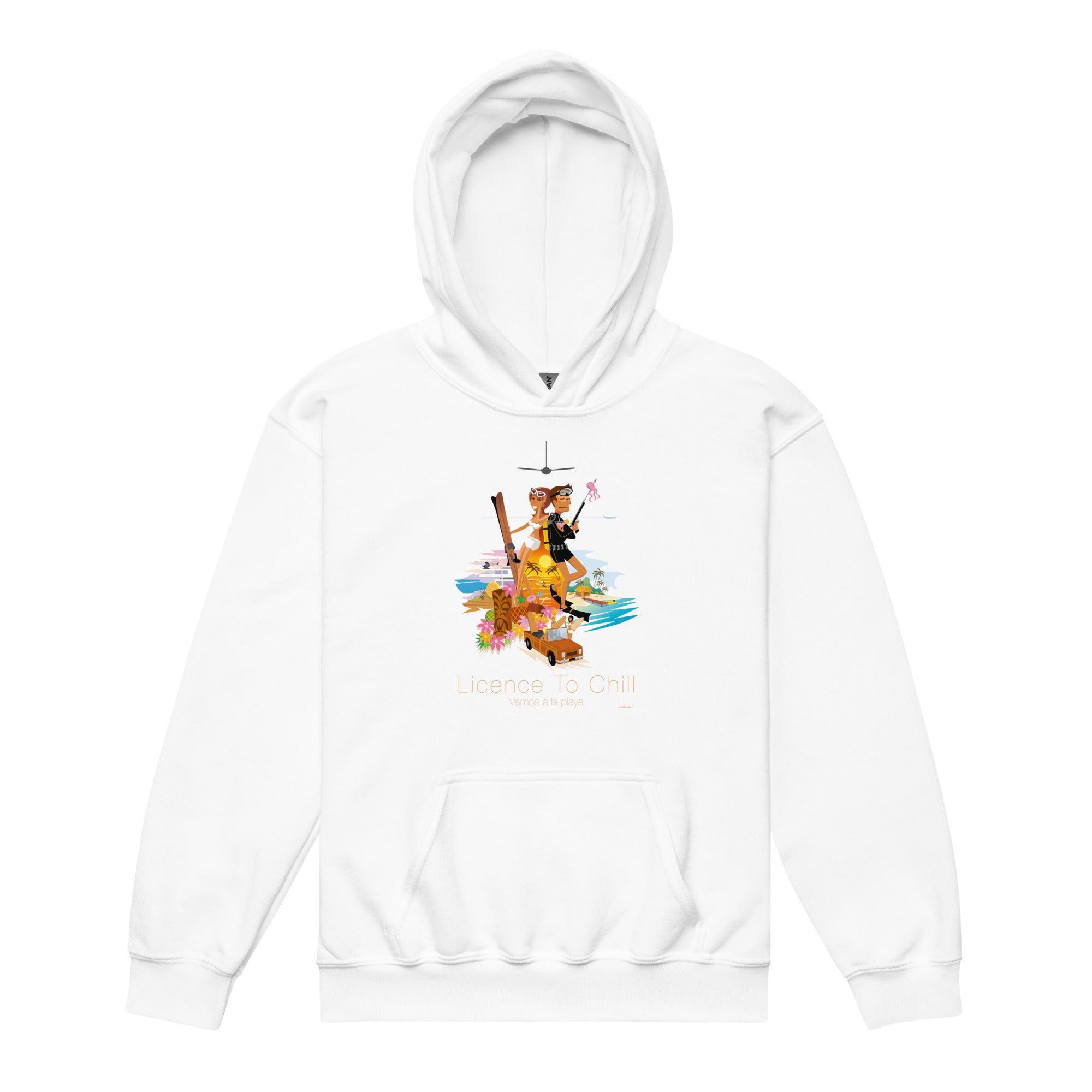 Youth heavy blend hoodie License to Chill Vamos a la Playa