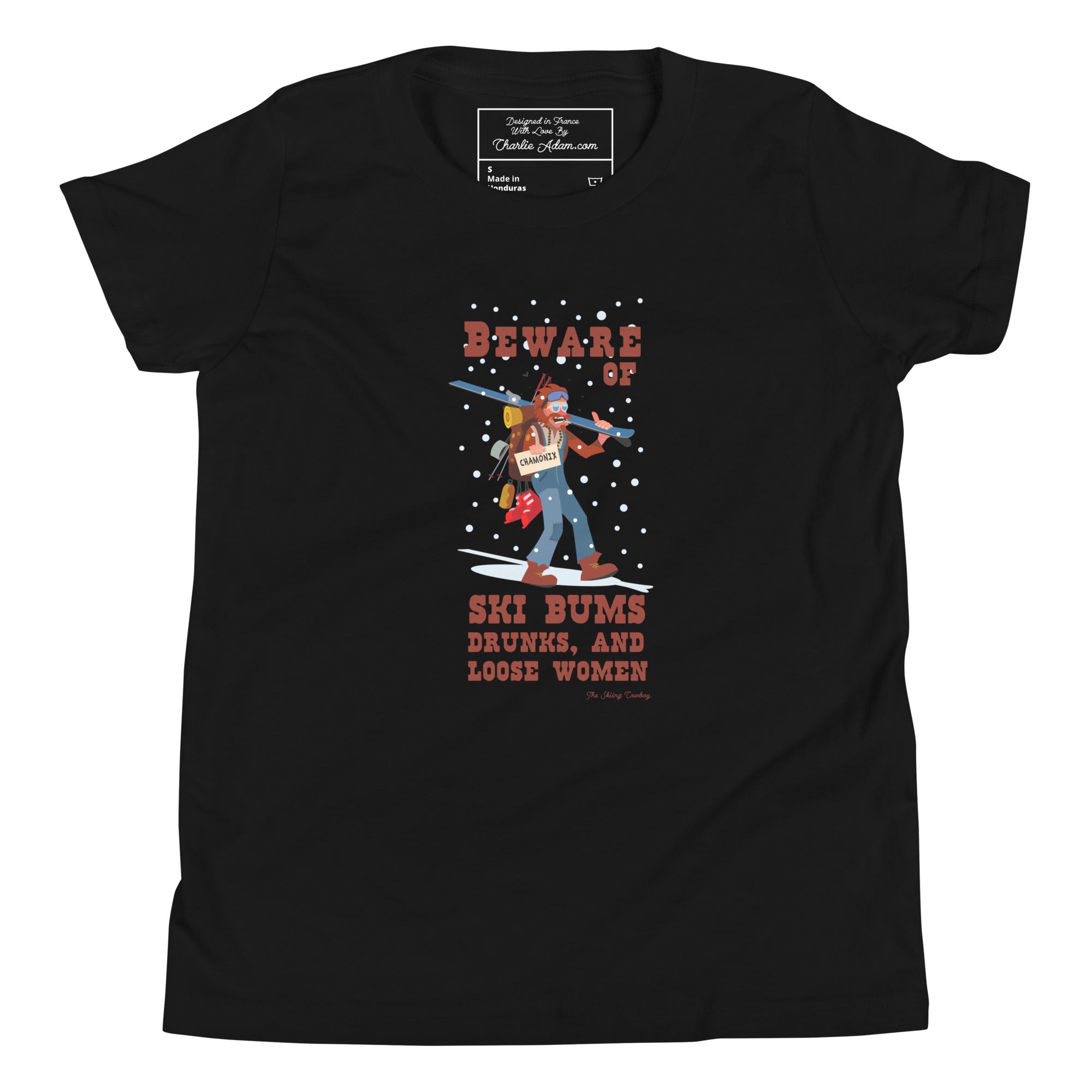 T-shirt classique enfant Beware of ski bums, drunks and loose women