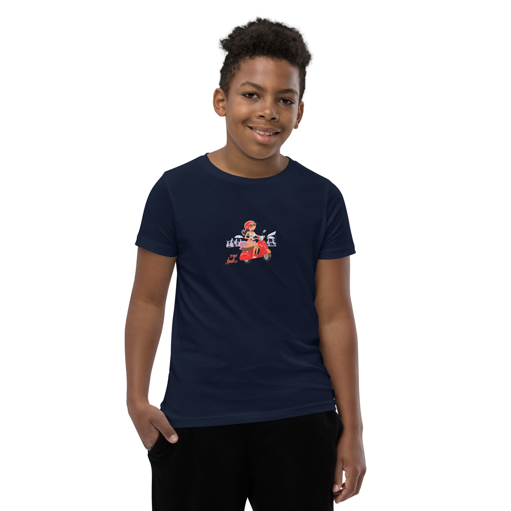 T-shirt classique enfant Vespa Girl in St Tropez