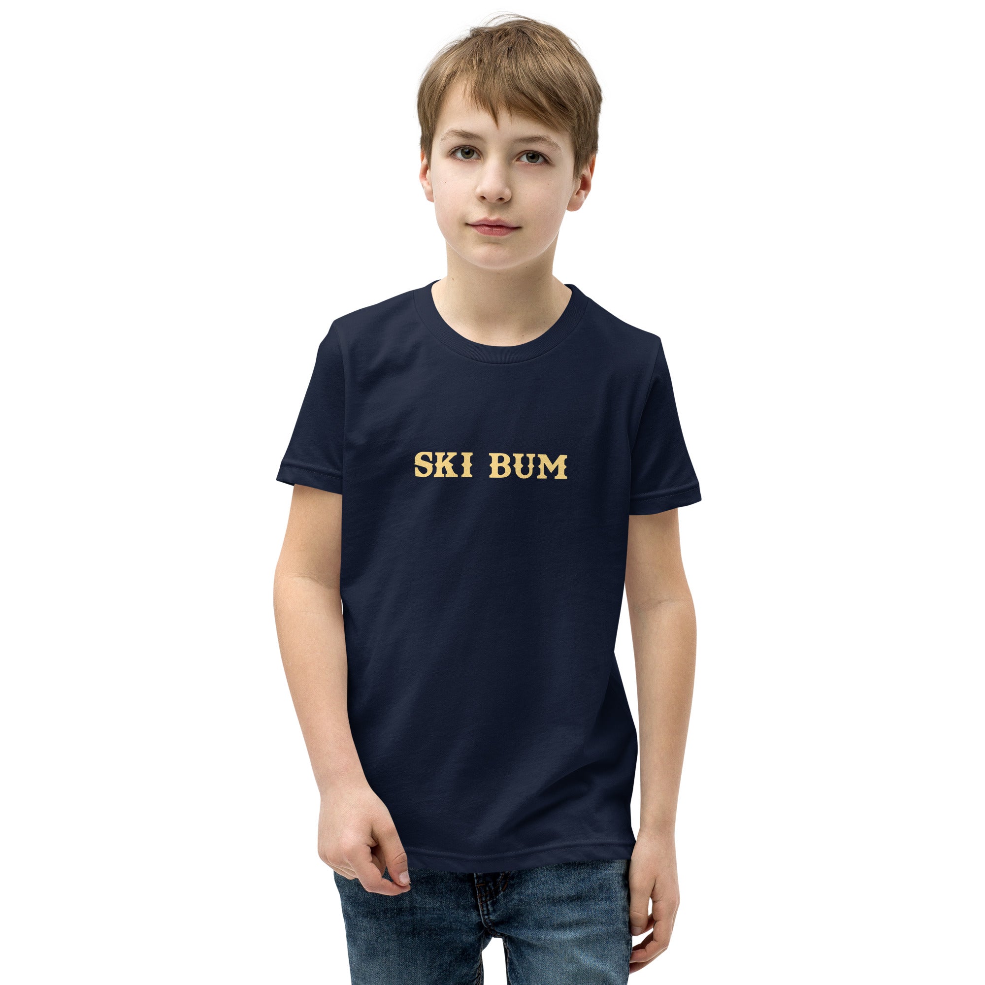 T-shirt pour adolescent Ski Bum texte clair