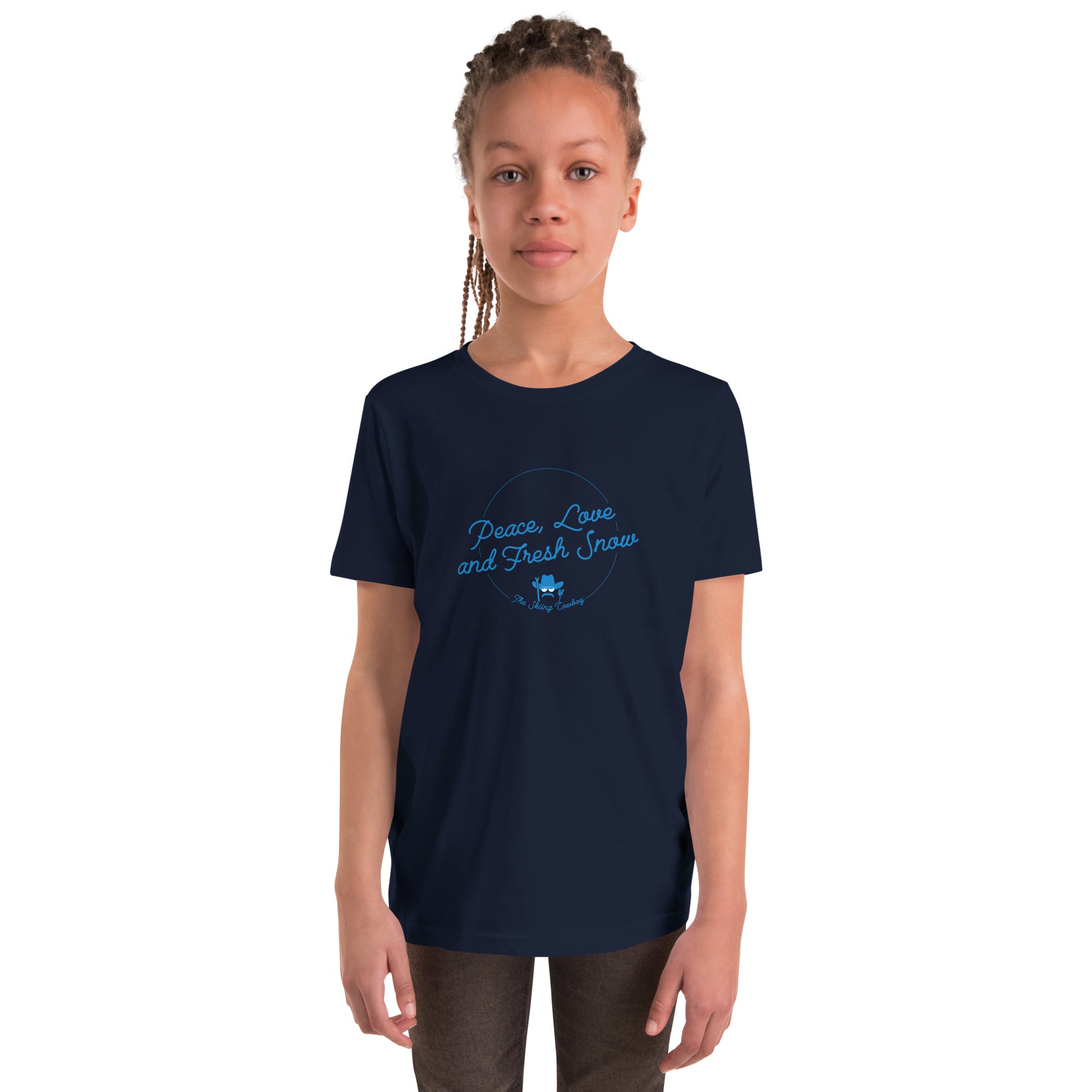 T-shirt classique enfant Peace, Love and Fresh Snow