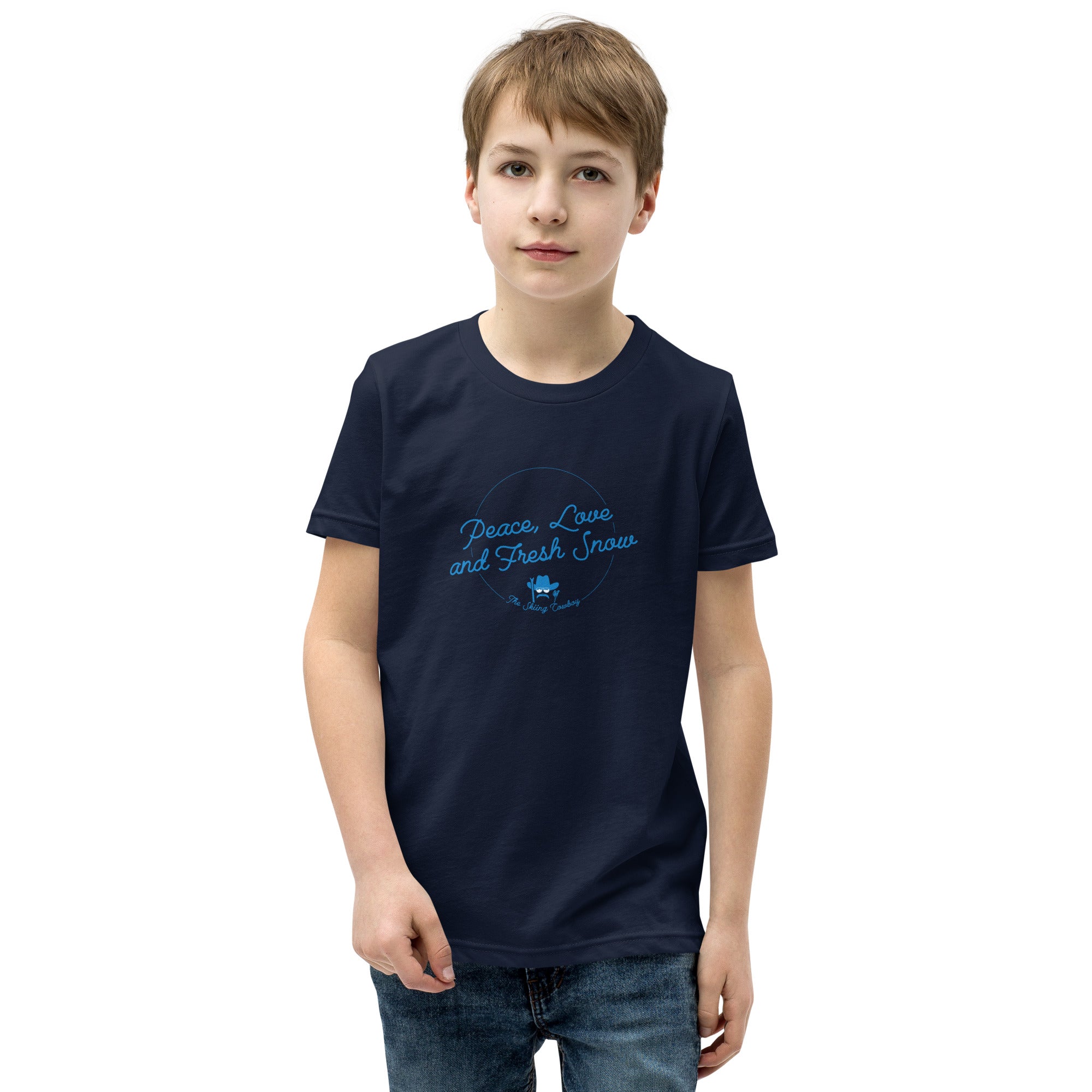 T-shirt classique enfant Peace, Love and Fresh Snow