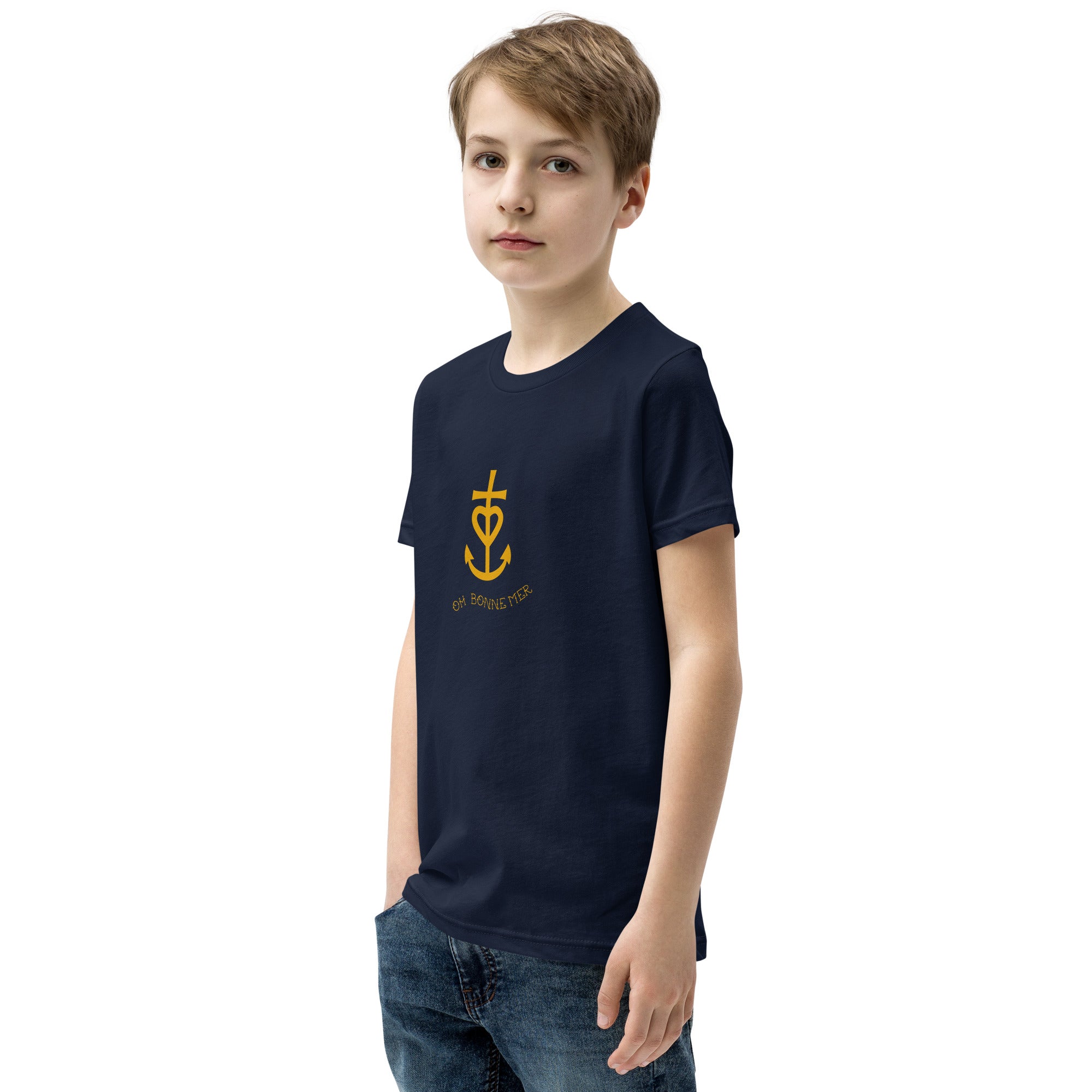 T-shirt classique enfant Croix de Camargue dorée