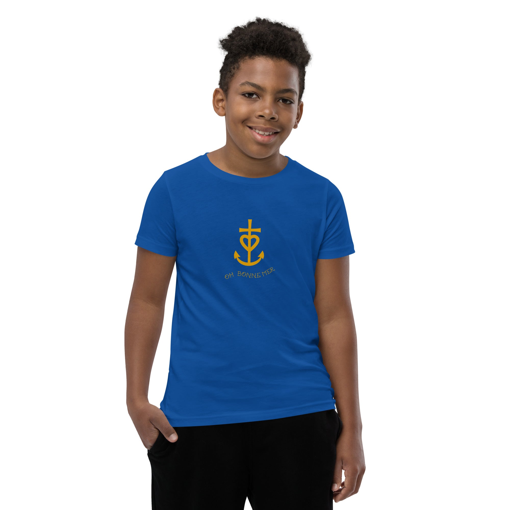 T-shirt classique enfant Croix de Camargue dorée