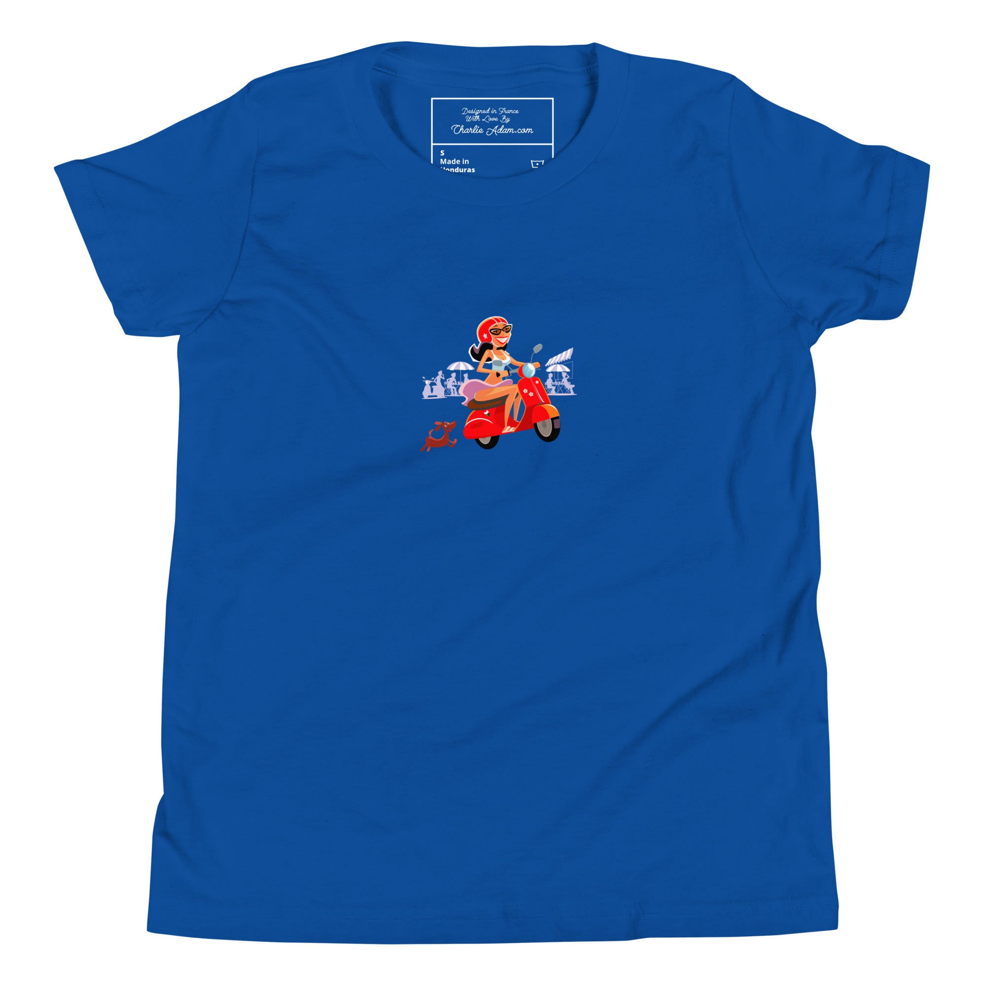 T-shirt classique enfant Vespa Girl in St Tropez