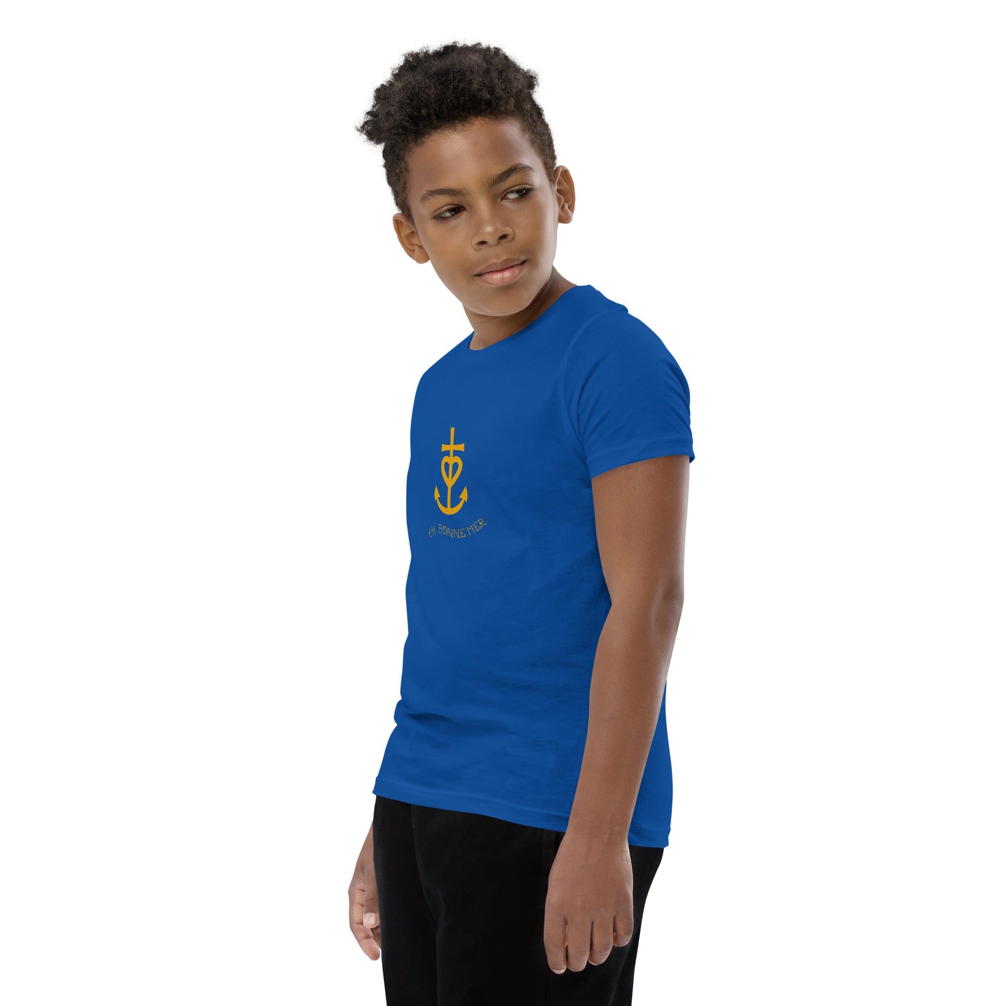 T-shirt classique enfant Croix de Camargue dorée