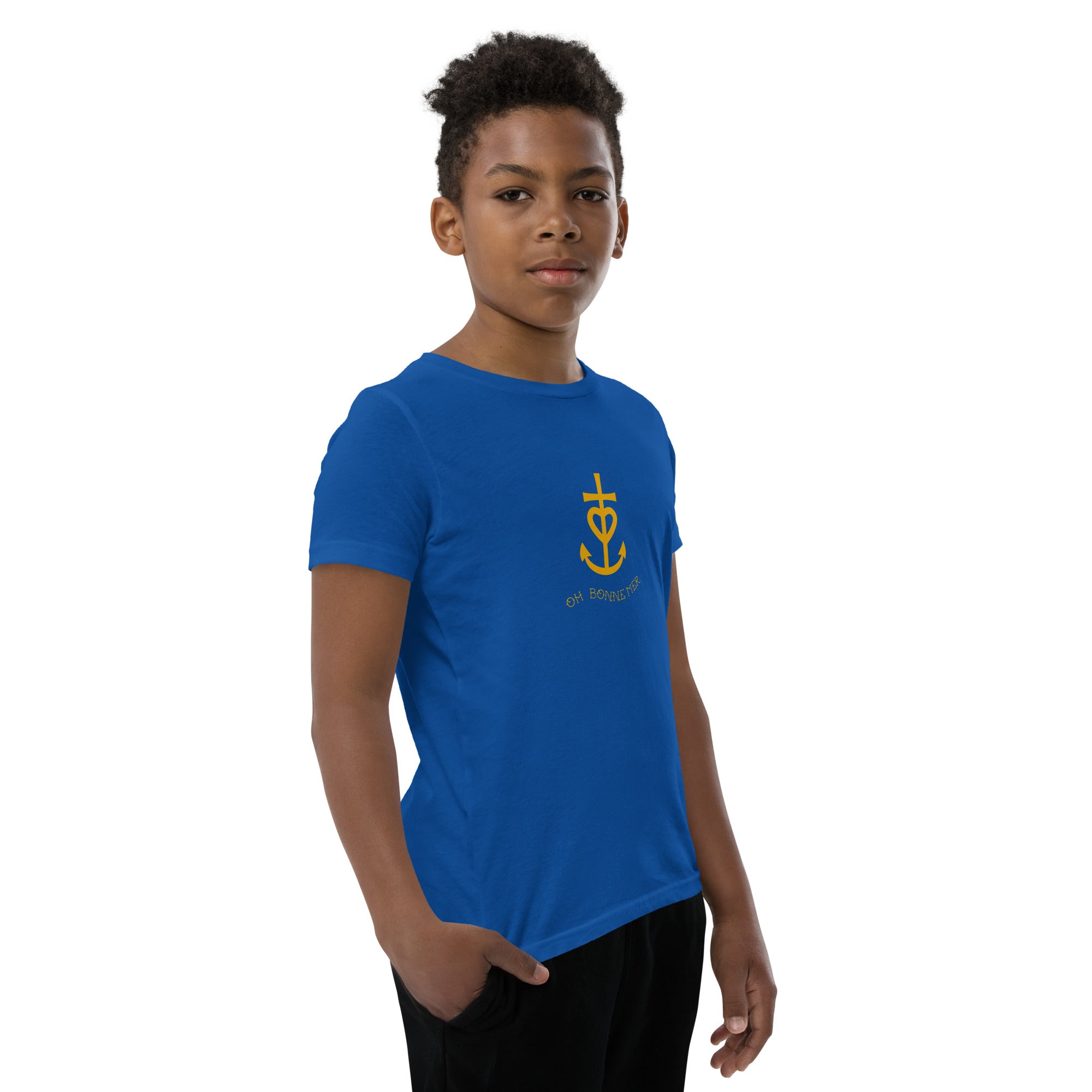 T-shirt classique enfant Croix de Camargue dorée