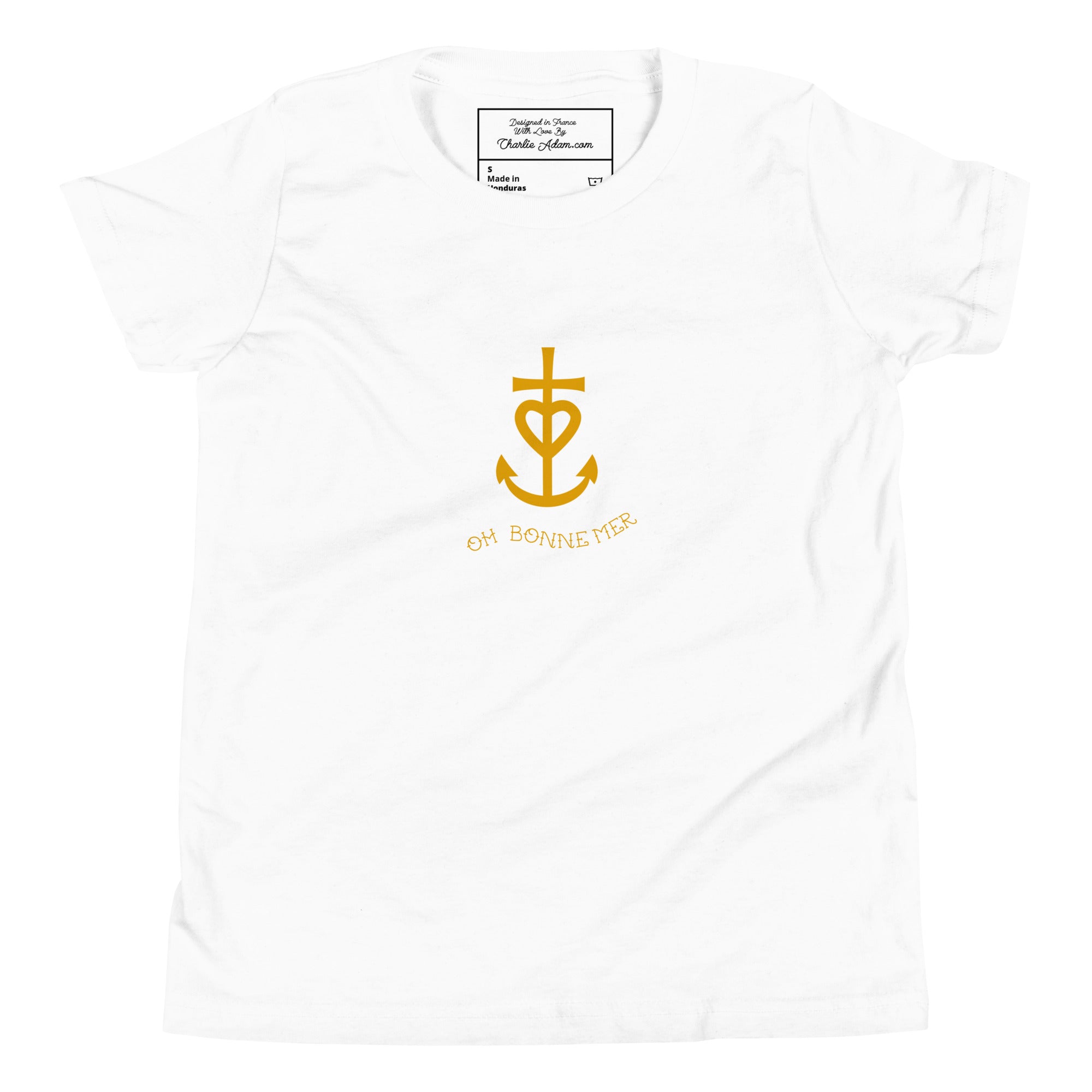 T-shirt classique enfant Croix de Camargue dorée