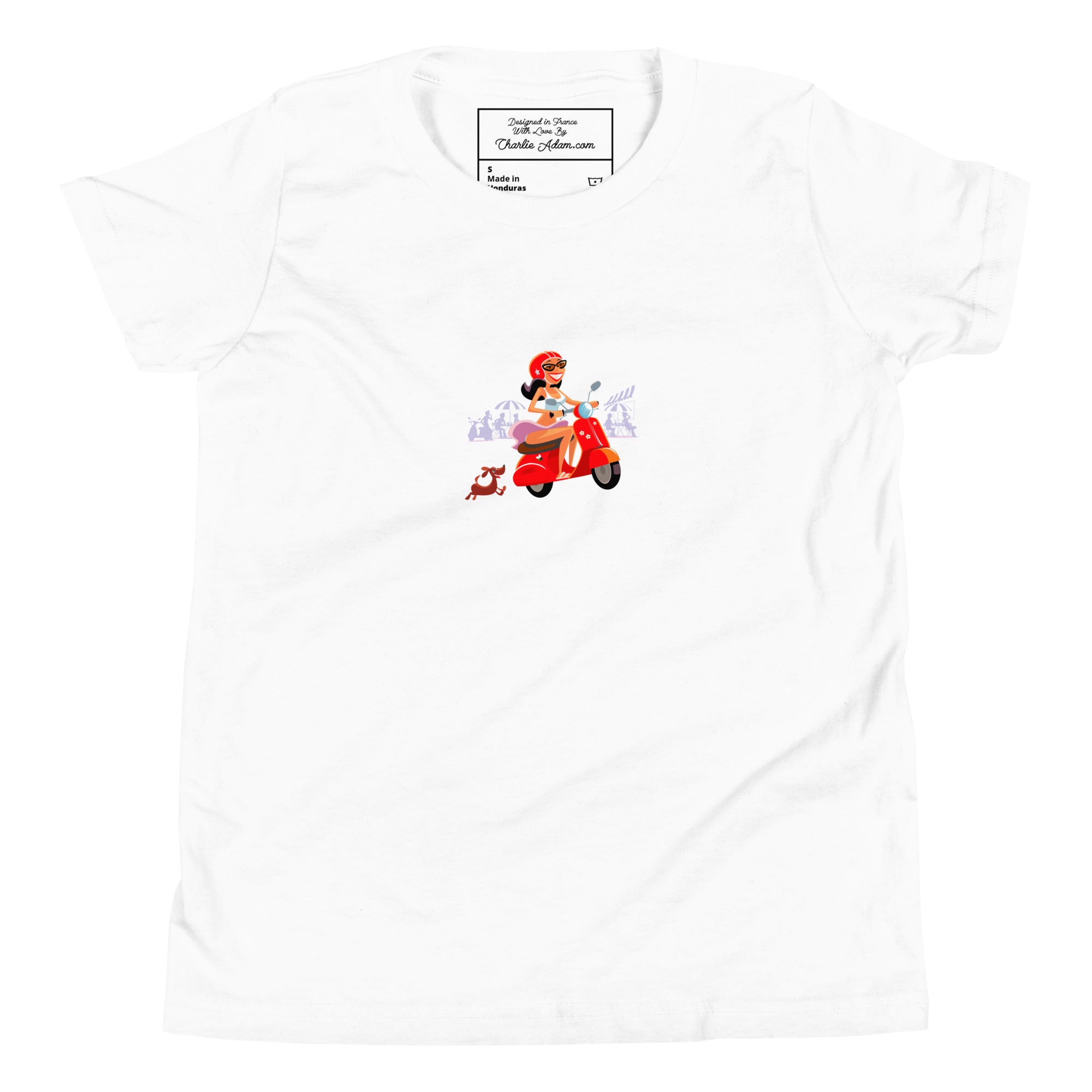 T-shirt classique enfant Vespa Girl in St Tropez