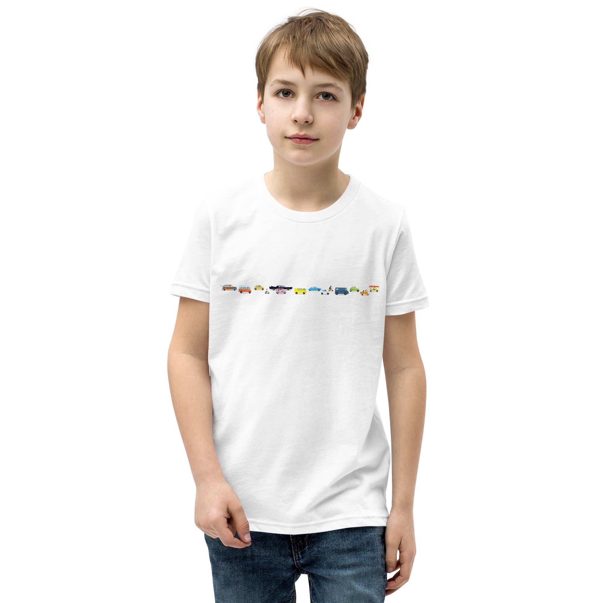 T-shirt pour adolescent Vintage Cars Traffic Jam