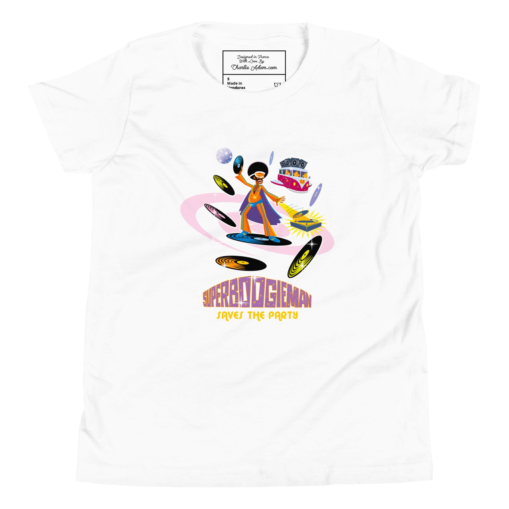 Youth Staple T-shirt Superboogieman Saves the Party