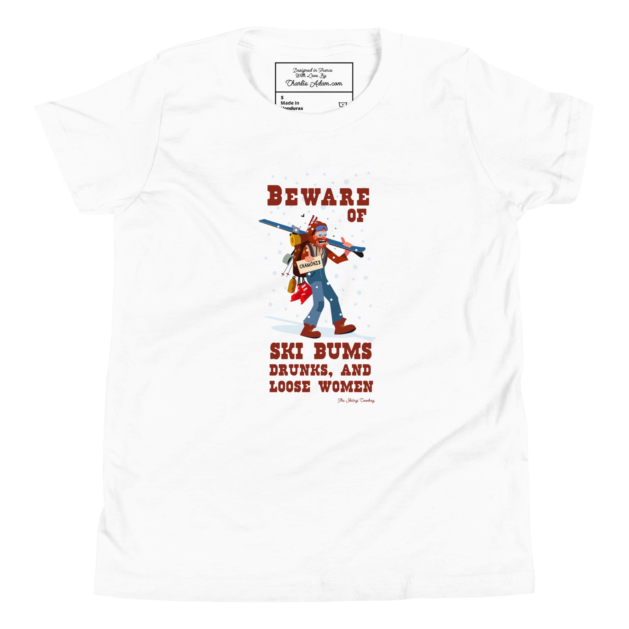 T-shirt classique enfant Beware of ski bums, drunks and loose women