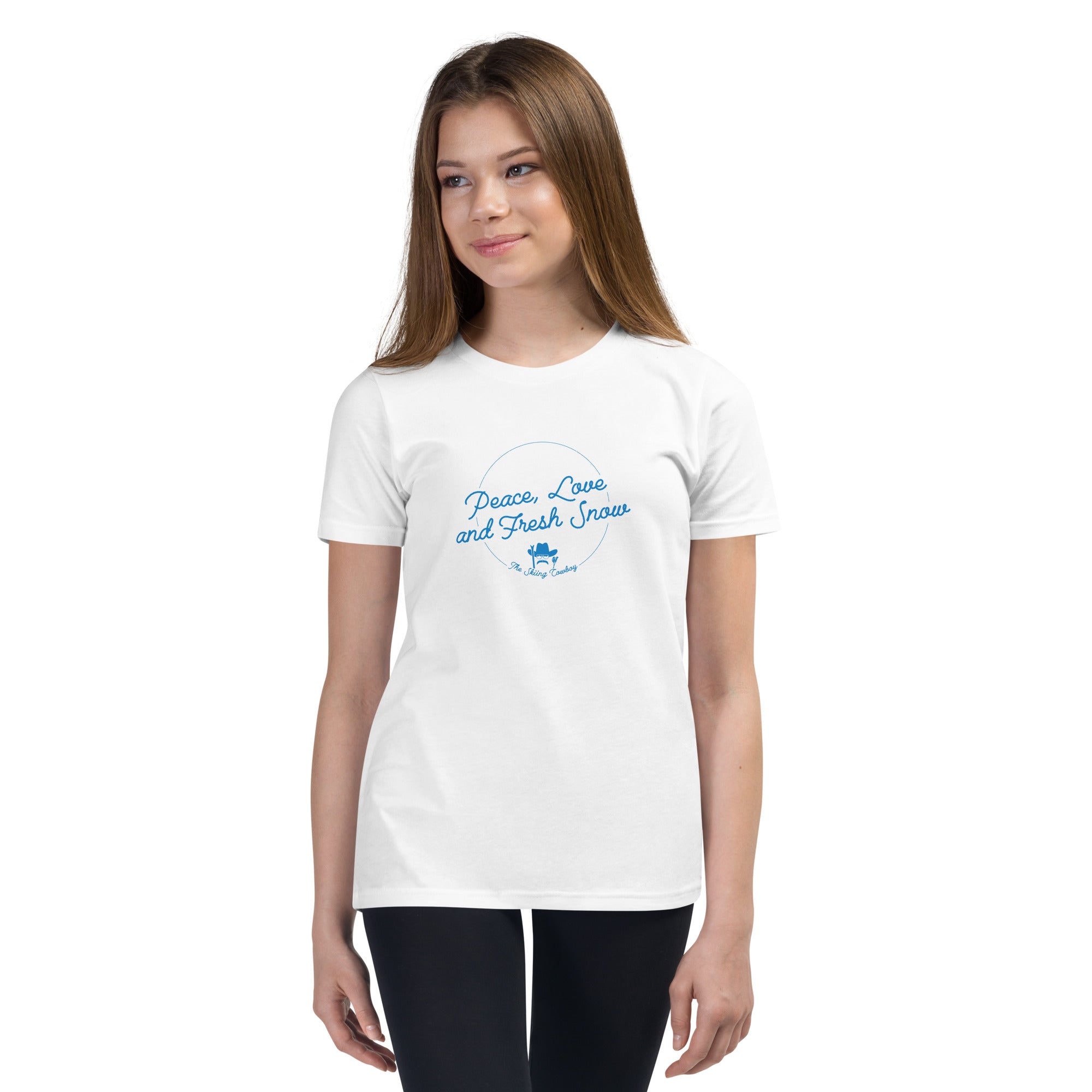 T-shirt classique enfant Peace, Love and Fresh Snow