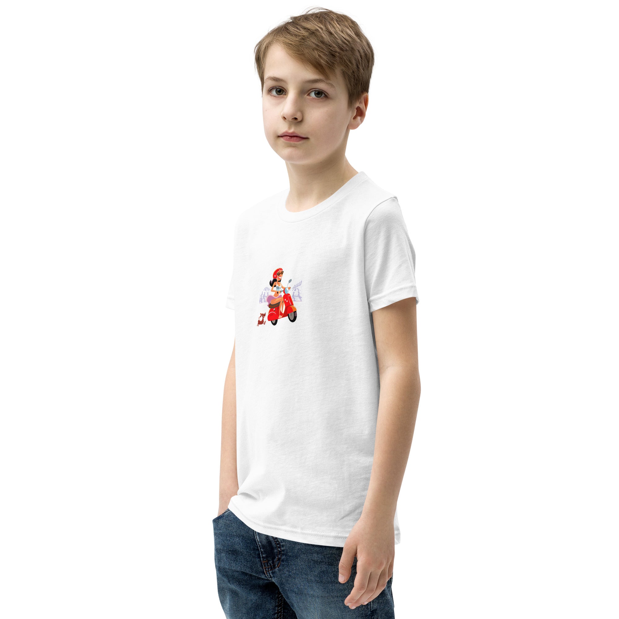 T-shirt classique enfant Vespa Girl in St Tropez