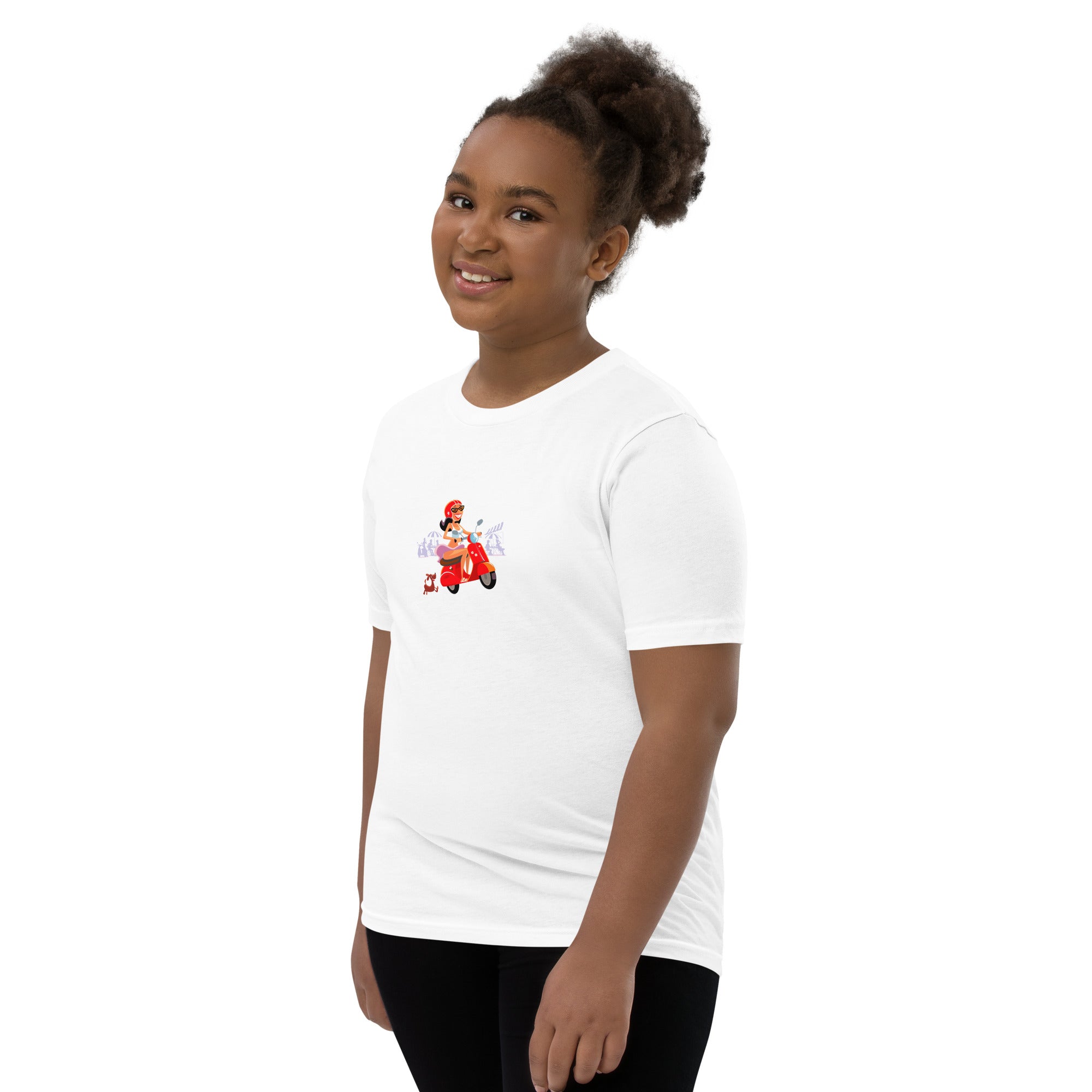 T-shirt classique enfant Vespa Girl in St Tropez