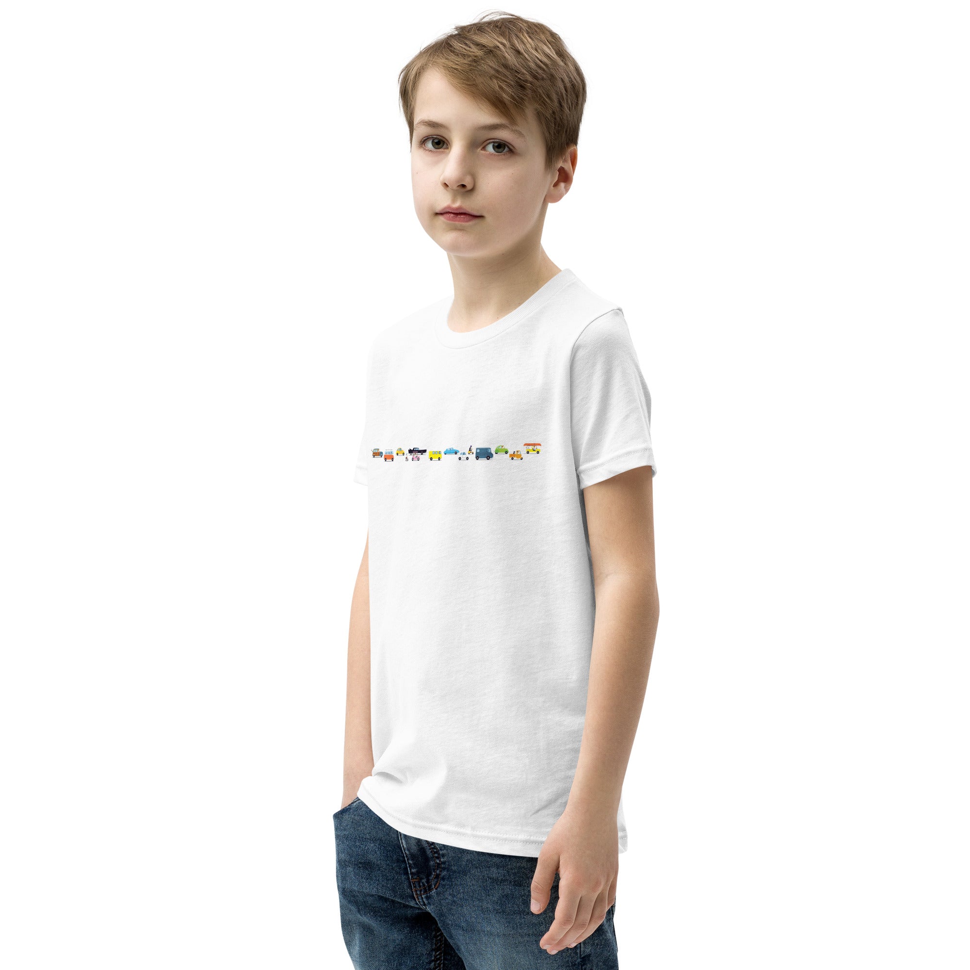 T-shirt pour adolescent Vintage Cars Traffic Jam